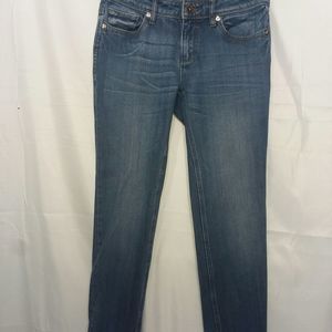 DL1961 Angel mid-rise skinny ankle blue jeans denim 5 pocket womens 26 side slit